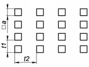 8 b2 - Квадратний відвір прямокутника Перфорований лист з квадратними отворами