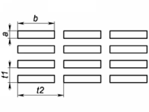 12 b3 - Прямокутне отвір по прямокутнику Перфорований лист з прямокутними отворами